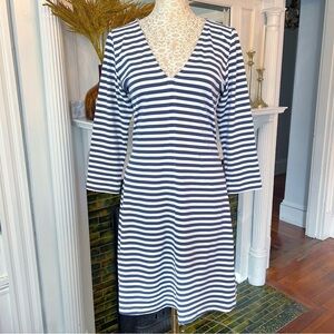NWT MDC Sport Nantucket Golf Club Blue & White Stripe V-Neck Golf Dress Sz 6